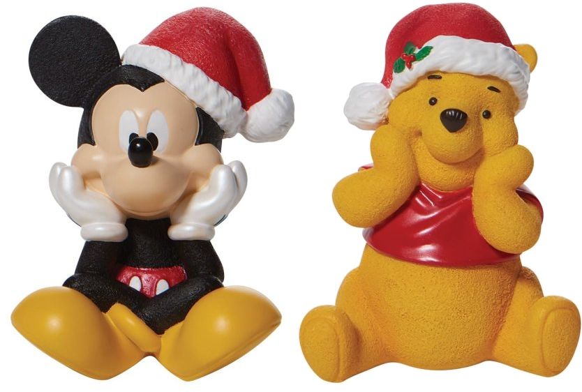 D56 Set of 3 Christmas Figurines - Mickey Mouse and Winnie the Pooh and Stitch D56 Set of 3 Christmas Figurines - Mickey Mouse and Winnie the Pooh and Stitch