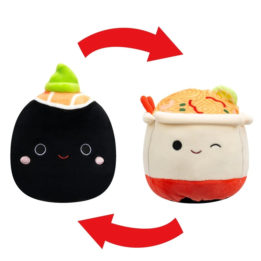 Squishmallows FlipAMallows Shozo Nori Sushi/ Daley Takeout Noodles 13 cm