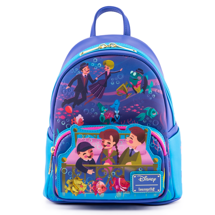 LOUNGEFLY DISNEY BEDKNOBS AND BROOMSTICKS BEAUTIFUL BRINY BALLROOM MINI BACKPACK