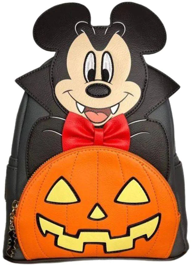 Loungefly Disney Mickey Vampire Pumpkin Mini Backpack Loungefly Disney Mickey Vampire Pumpkin Mini Backpack