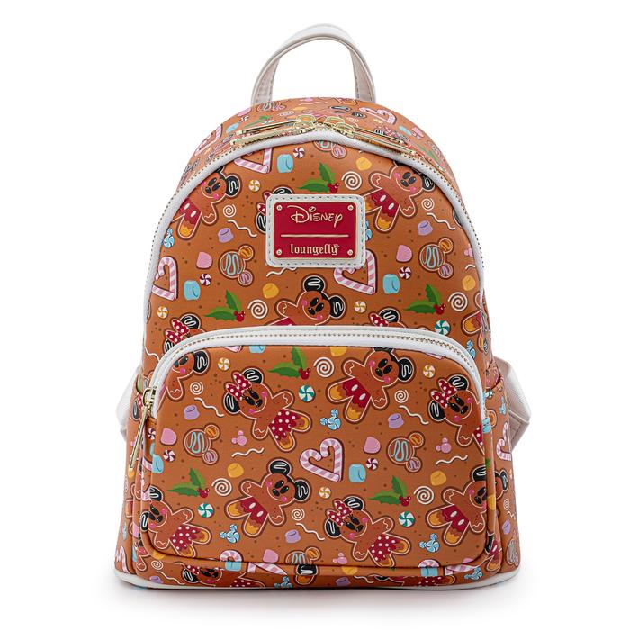 LOUNGEFLY DISNEY GINGER BREAD AOP MINI BACKPACK HEADBAND SET LOUNGEFLY DISNEY GINGER BREAD AOP MINI BACKPACK HEADBAND SET