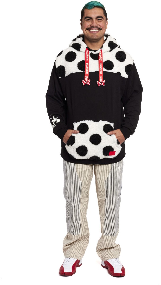 Loungefly Disney Minnie Mouse Rocks the Dots Classic Sherpa Unisex Hoodie Loungefly Disney Minnie Mouse Rocks the Dots Classic Sherpa Unisex Hoodie