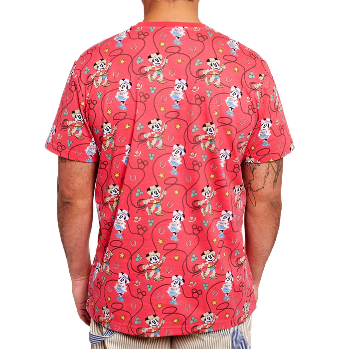Loungefly Western Mickey and Minnie Lasso Unisex Tee Shirt - Disney Loungefly Western Mickey and Minnie Lasso Unisex Tee Shirt - Disney