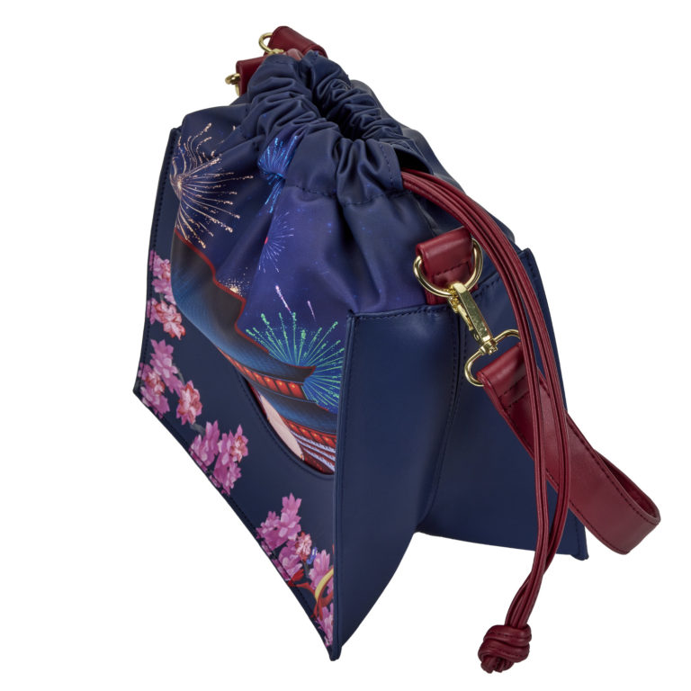 Loungefly Disney: Mulan Castle Cinch Sack Crossbody Bag Loungefly Disney: Mulan Castle Cinch Sack Crossbody Bag