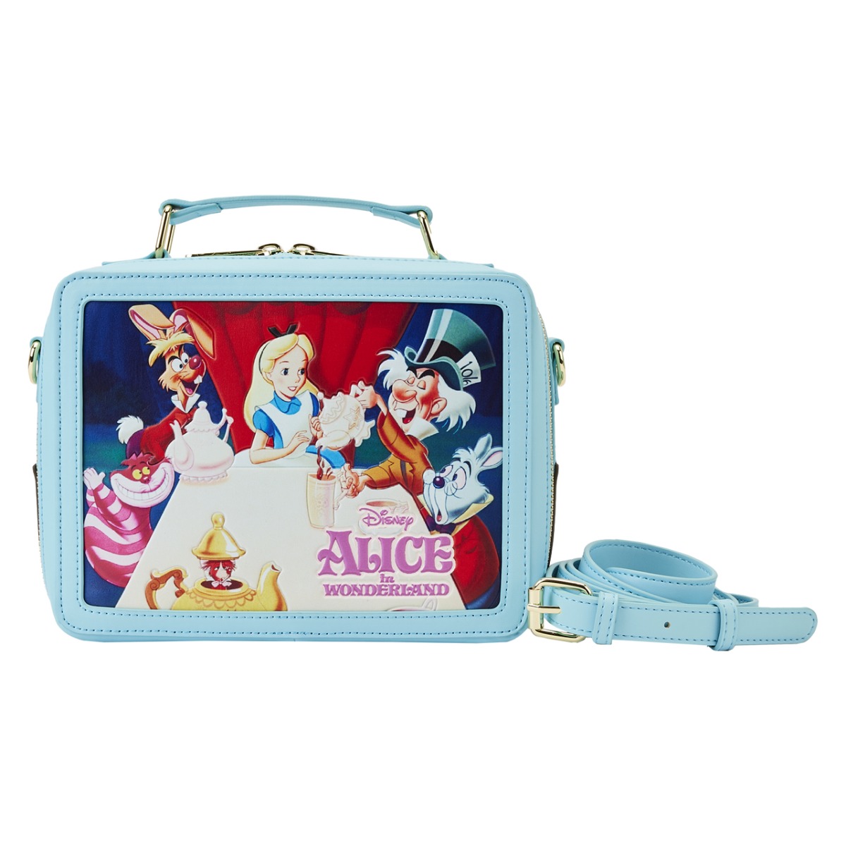 Loungefly Disney Alice In Wonderland Classic Movie Lunch Box Crossbody Bag