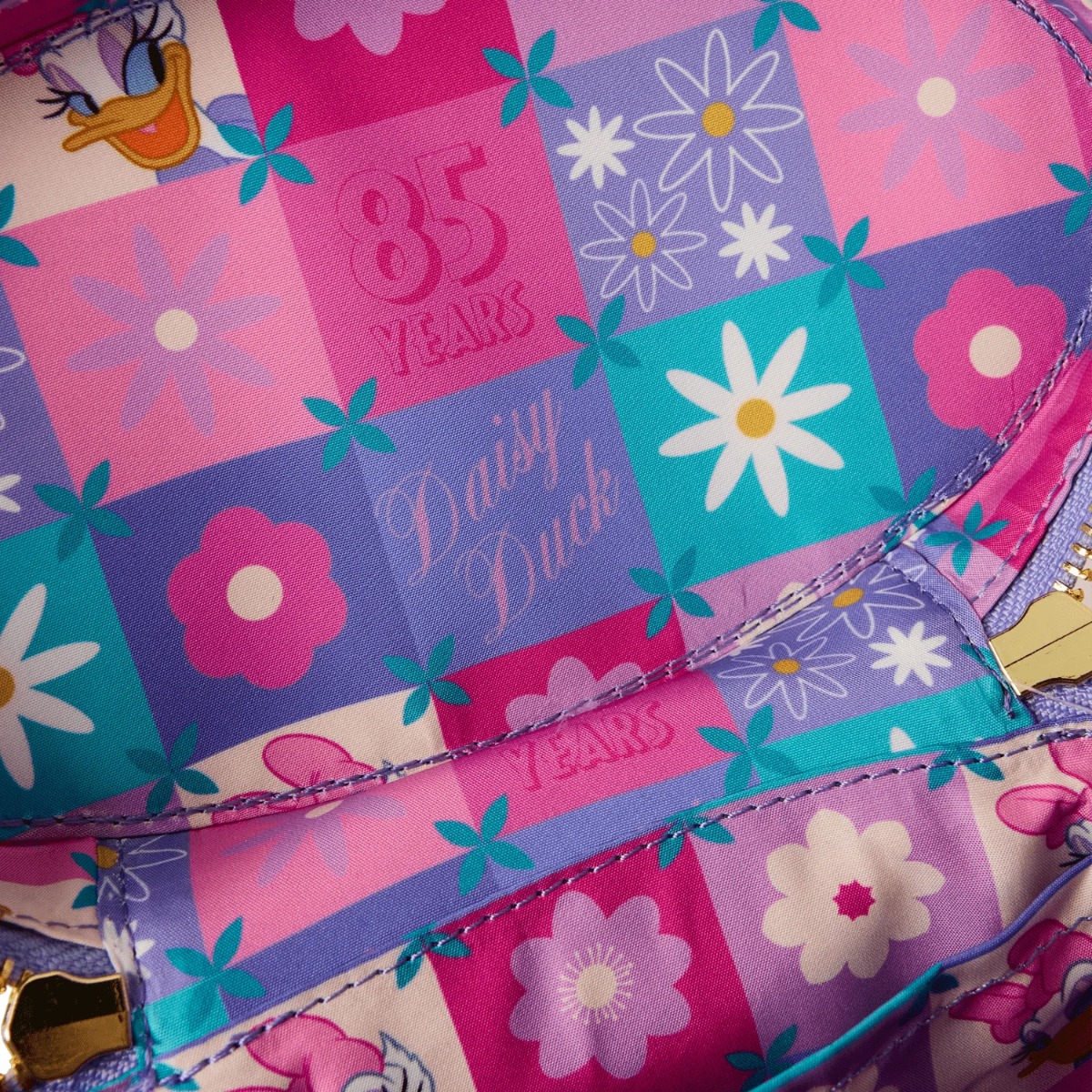 Loungefly Disney Daisy Duck Quilted Crossbody Bag Loungefly Disney Daisy Duck Quilted Crossbody Bag