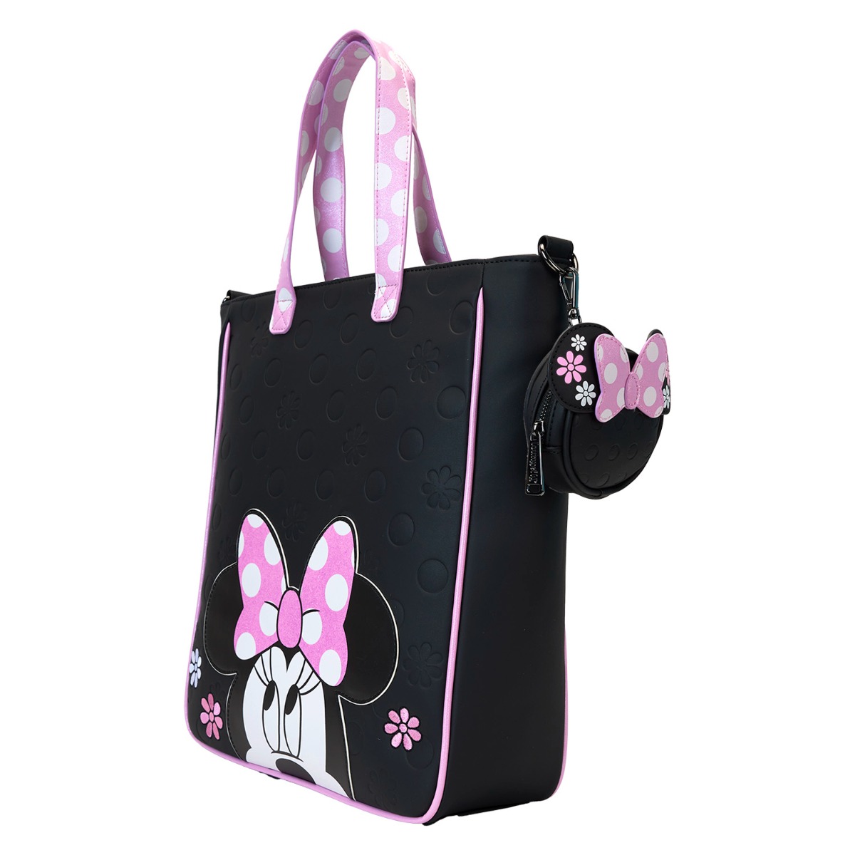 Loungefly Disney Minnie Floral Rock the Dots Tote with Coin Bag Loungefly Disney Minnie Floral Rock the Dots Tote with Coin Bag