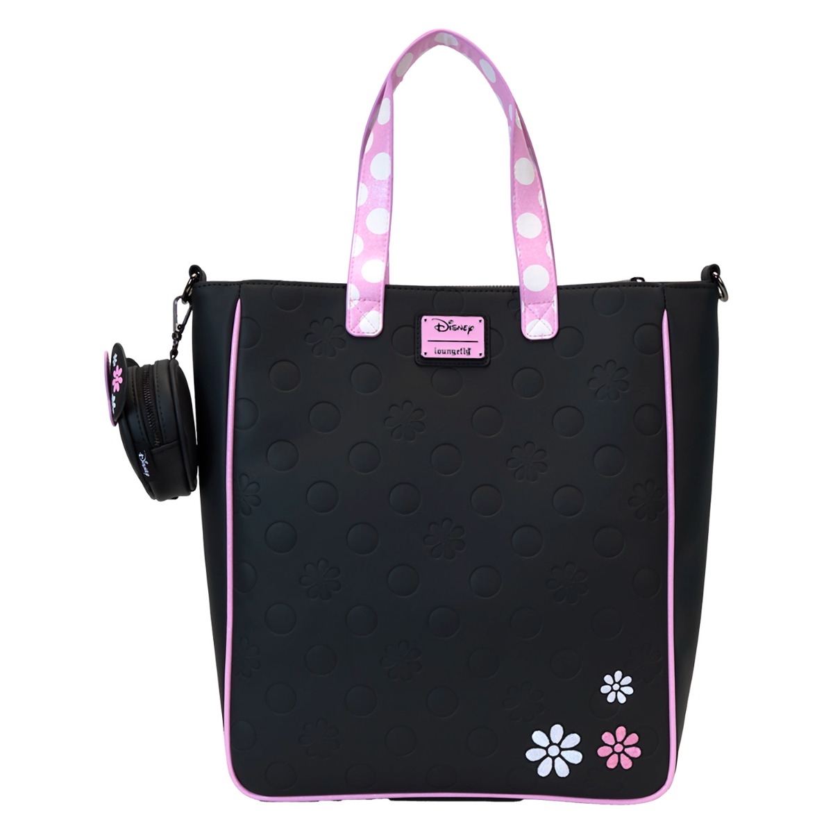 Loungefly Disney Minnie Floral Rock the Dots Tote with Coin Bag Loungefly Disney Minnie Floral Rock the Dots Tote with Coin Bag