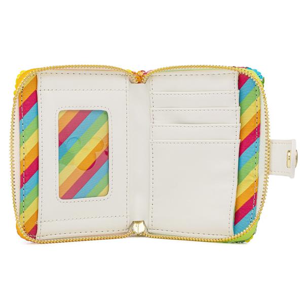 Loungefly Disney Sequin Rainbow Zip Around Wallet Loungefly Disney Sequin Rainbow Zip Around Wallet