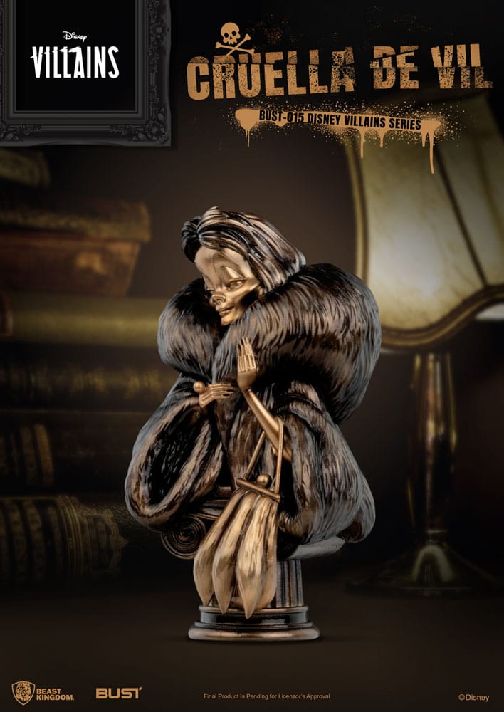 Beast Kingdom Disney Villains Series PVC Bust Cruella De Vil 16 cm Beast Kingdom Disney Villains Series PVC Bust Cruella De Vil 16 cm