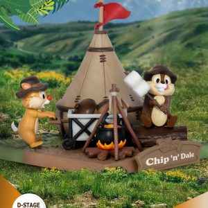 Beast Kingdom Disney D-Stage Campsite Series PVC Diorama Chip & Dale 10 cm