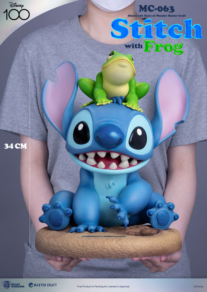 Beast Kingdom Disney 100th Master Craft Statue Stitch with Frog 34 cm Beast Kingdom Disney 100th Master Craft Statue Stitch with Frog 34 cm