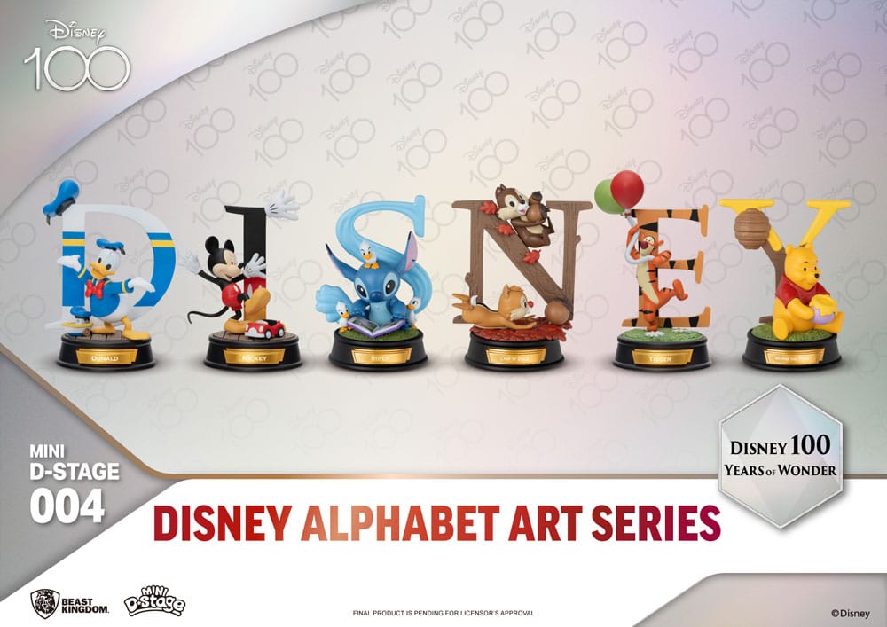 Disney Mini Diorama Stage Statues 6-pack 100 Years of Wonder-Disney Alphabet Art 10 cm Disney Mini Diorama Stage Statues 6-pack 100 Years of Wonder-Disney Alphabet Art 10 cm
