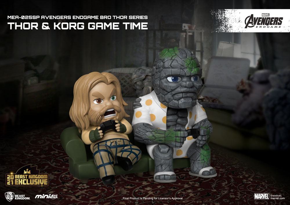 Beast Kingdom Avengers: Endgame Mini Egg Attack Figure Bro Thor & Korg Game Time heo EMEA Exclusive 8 cm Beast Kingdom Avengers: Endgame Mini Egg Attack Figure Bro Thor & Korg Game Time heo EMEA Exclusive 8 cm