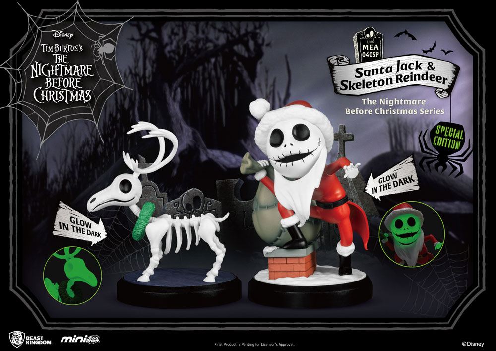 Beast Kingdom Nightmare Before Christmas Mini Egg Attack Figure 2-Pack Santa Jack & Skeleton Reindeer 8 cm Beast Kingdom Nightmare Before Christmas Mini Egg Attack Figure 2-Pack Santa Jack & Skeleton Reindeer 8 cm