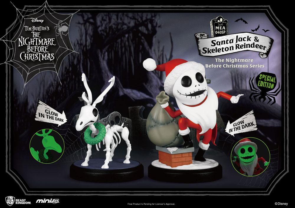 Beast Kingdom Nightmare Before Christmas Mini Egg Attack Figure 2-Pack Santa Jack & Skeleton Reindeer 8 cm Beast Kingdom Nightmare Before Christmas Mini Egg Attack Figure 2-Pack Santa Jack & Skeleton Reindeer 8 cm